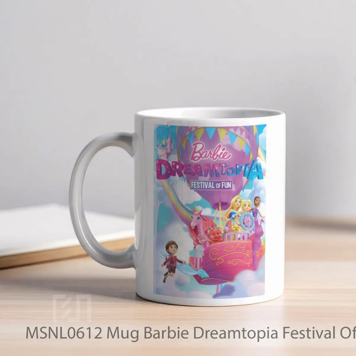 Mug Barbie Dreamtopia Festival Of Fun Gelas Keramik Tema Film MSNL0612 - Tampak Kiri