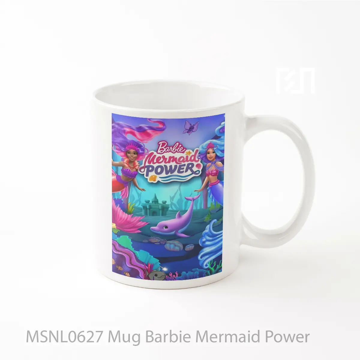 Mug Barbie Mermaid Power Gelas Keramik Tema Film MSNL0627