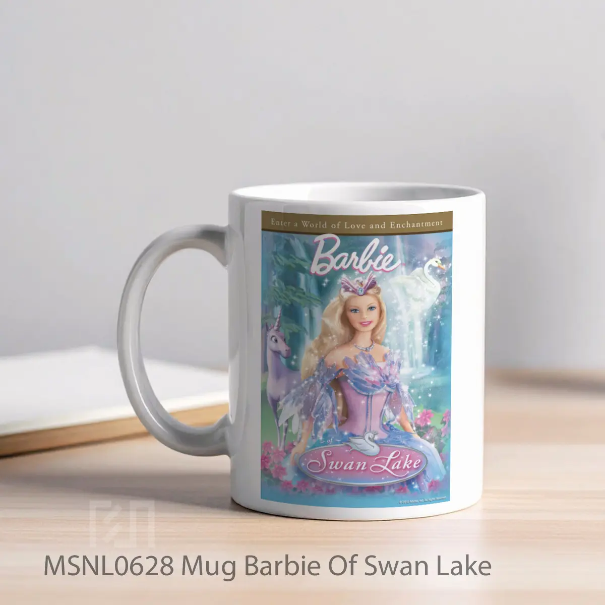 Mug Barbie Of Swan Lake Gelas Keramik Tema Film MSNL0628 - Tampak Kiri