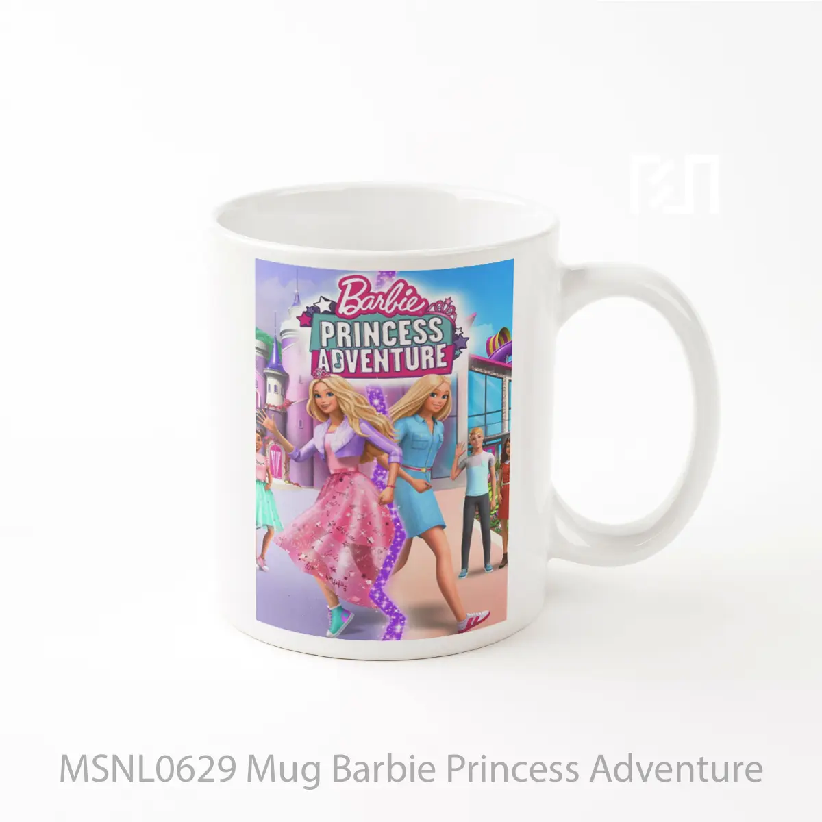 Mug Barbie Princess Adventure Gelas Keramik Tema Film MSNL0629