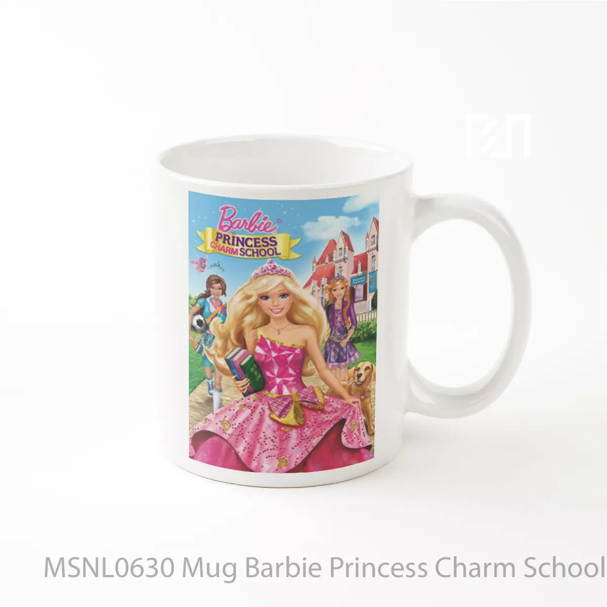 Mug Barbie Princess Charm School Gelas Keramik Tema Film MSNL0630