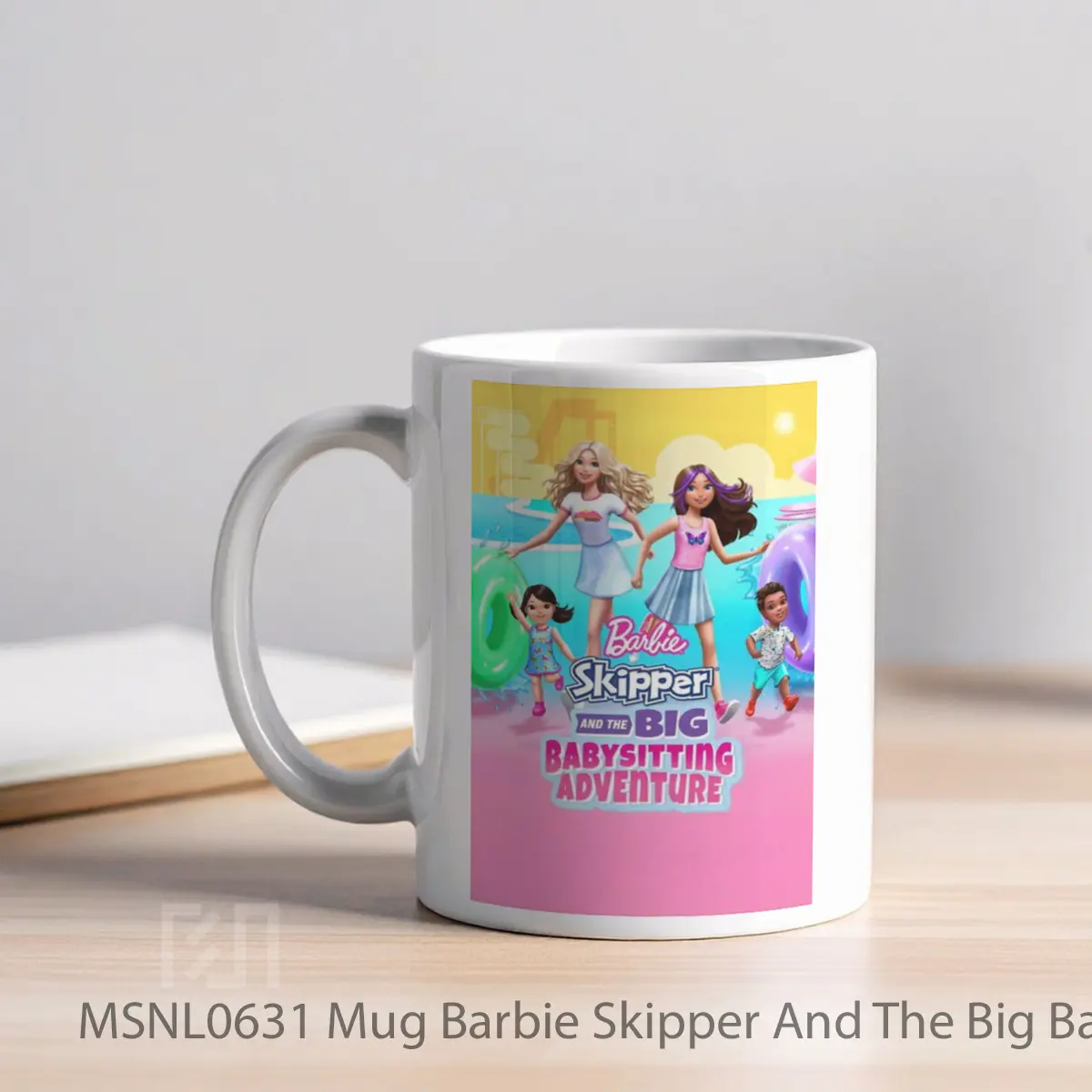 Mug Barbie Skipper And The Big Babysitting Adventure Gelas Keramik Tema Film MSNL0631 - Tampak Kiri