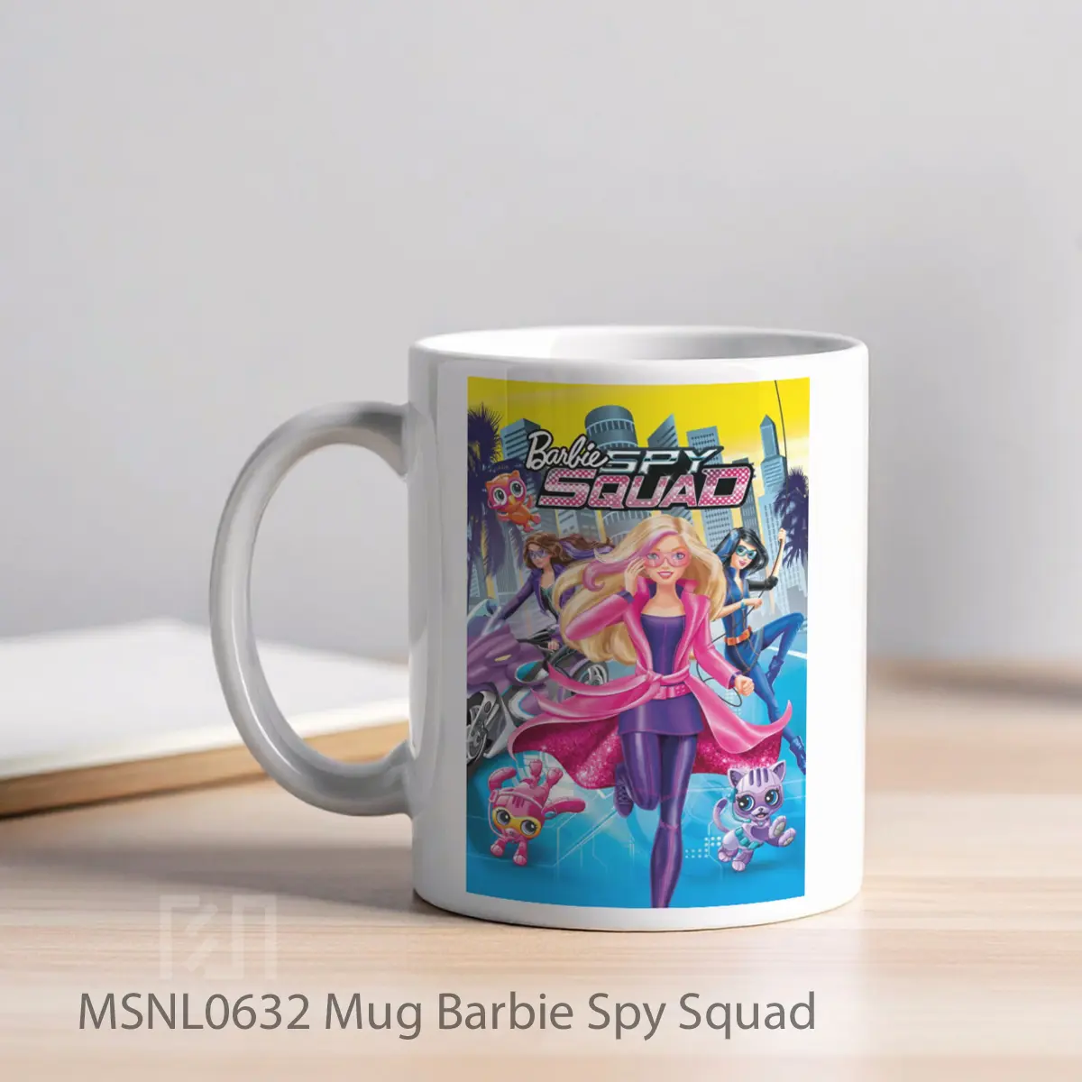 Mug Barbie Spy Squad Gelas Keramik Tema Film MSNL0632 - Tampak Kiri