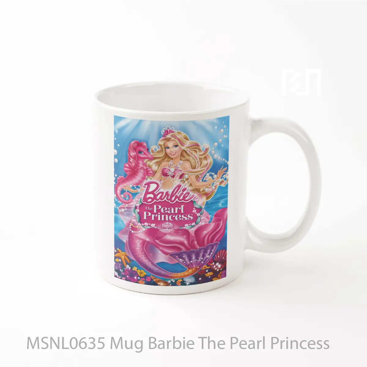 Mug Barbie The Pearl Princess Gelas Keramik Tema Film MSNL0635