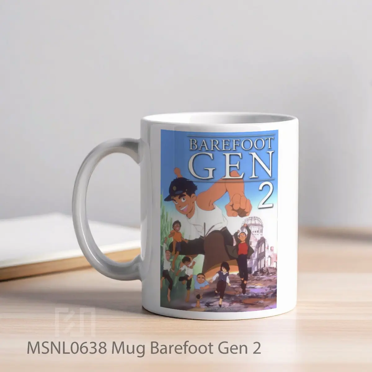 Mug Barefoot Gen 2 Gelas Keramik Tema Film MSNL0638 - Tampak Kiri