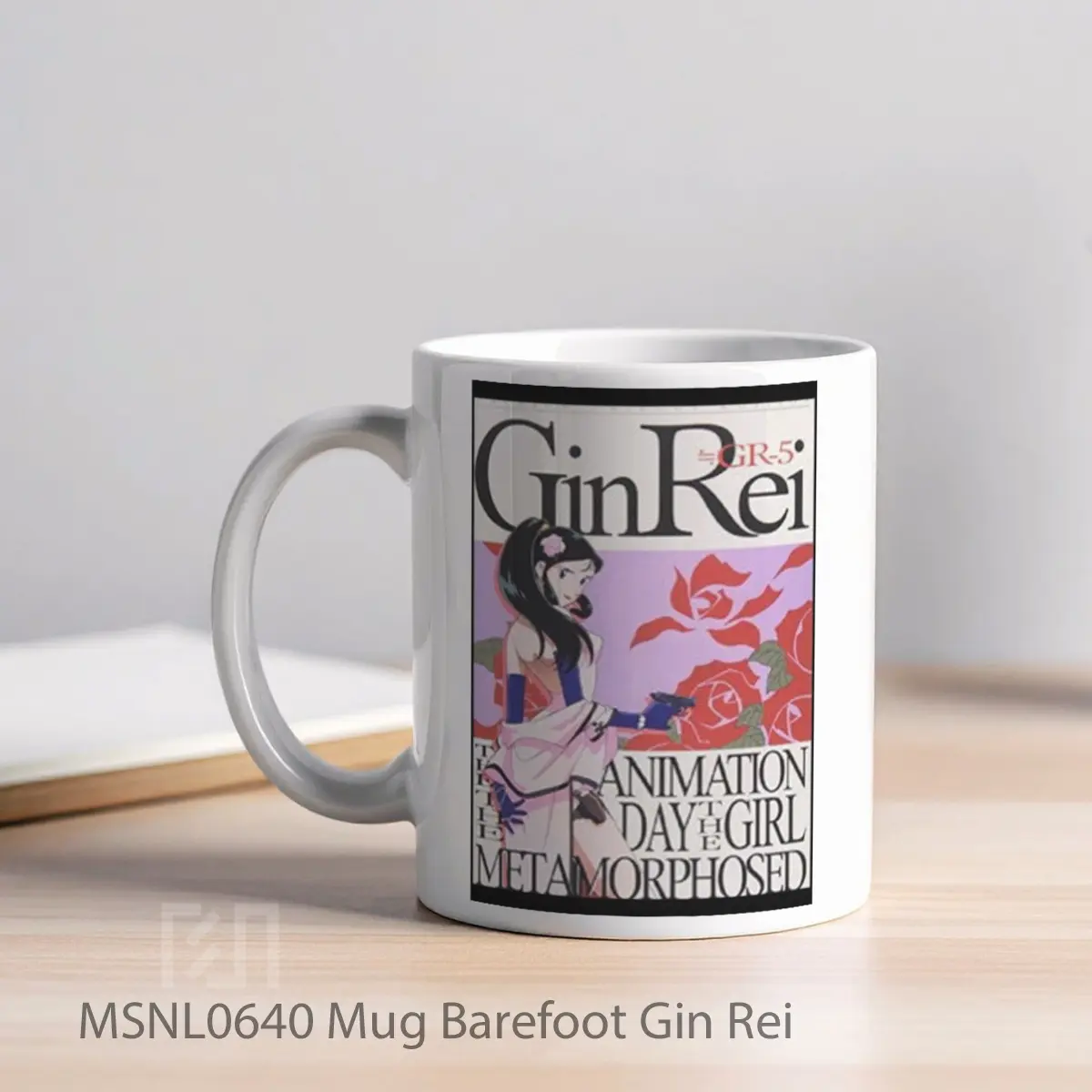 Mug Barefoot Gin Rei Gelas Keramik Tema Film MSNL0640 - Tampak Kiri