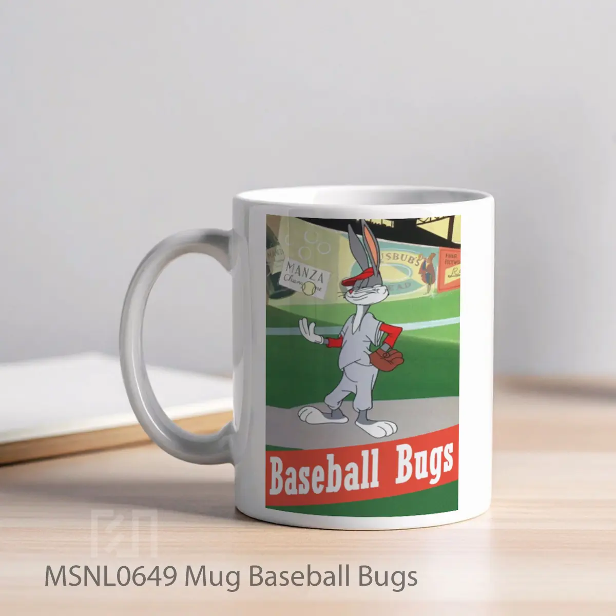 Mug Baseball Bugs Gelas Keramik Tema Film MSNL0649 - Tampak Kiri