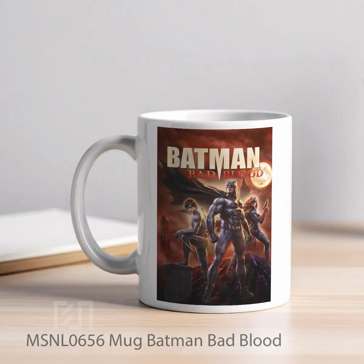 Mug Batman Bad Blood Gelas Keramik Tema Film MSNL0656 - Tampak Kiri