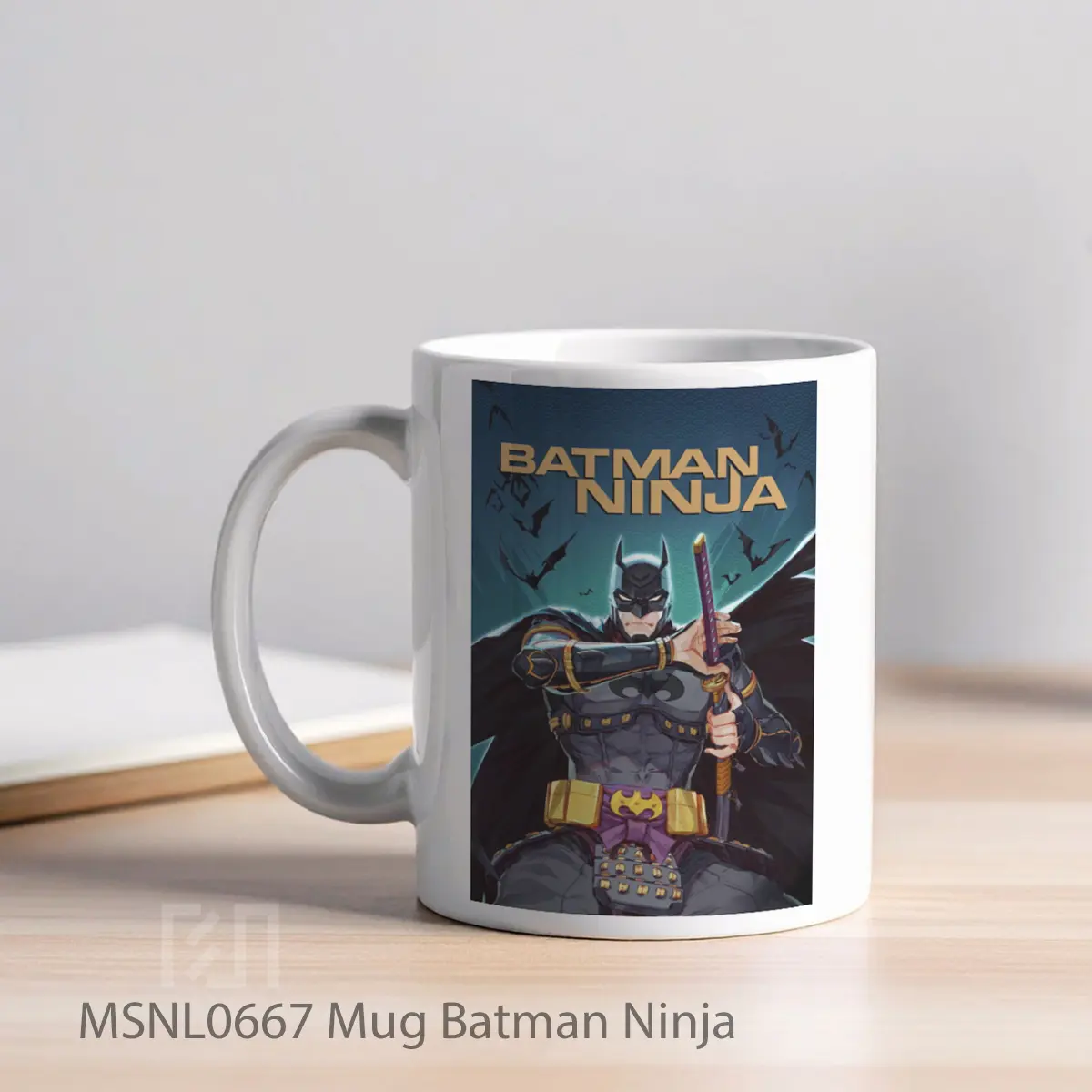 Mug Batman Ninja Gelas Keramik Tema Film MSNL0667 - Tampak Kiri