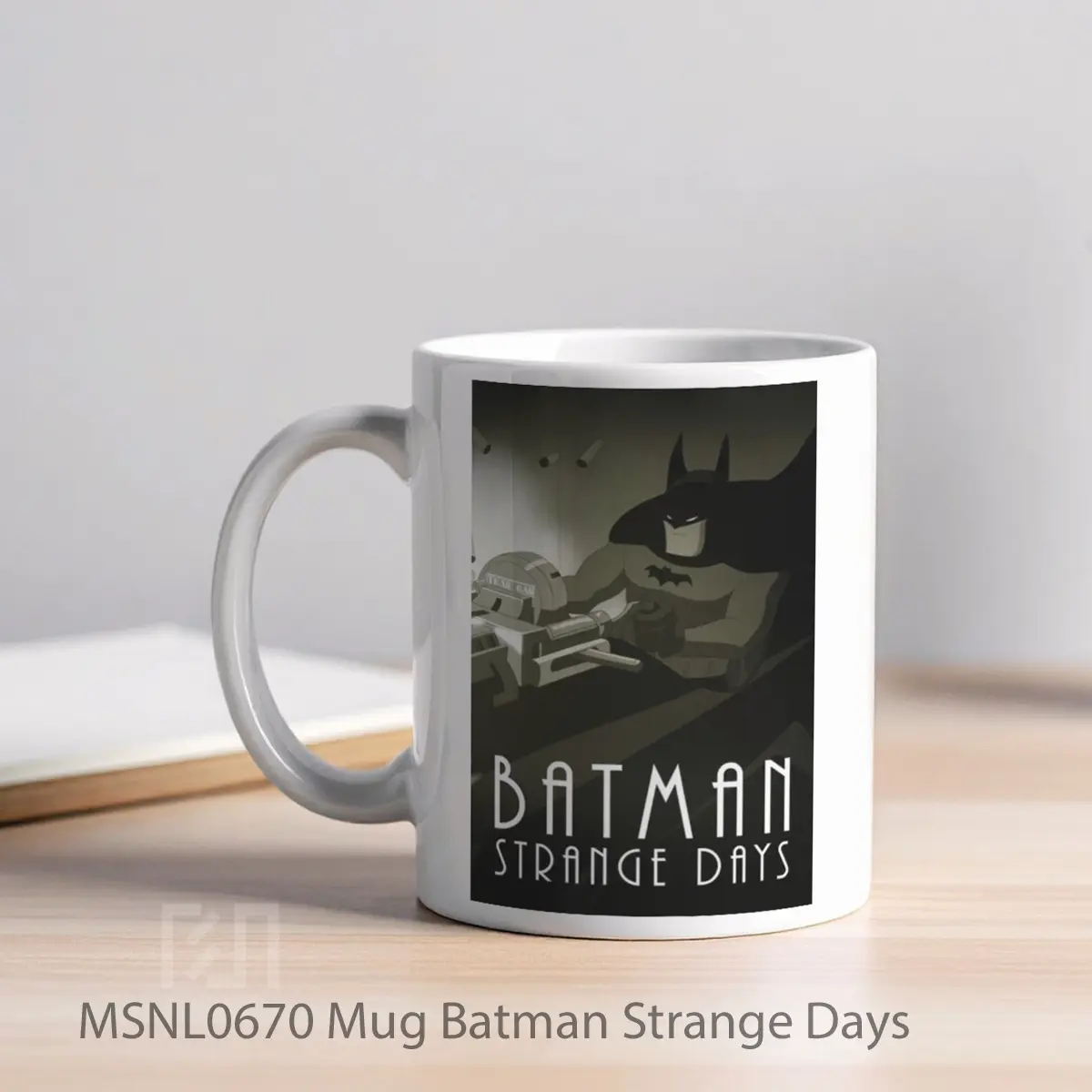 Mug Batman Strange Days Gelas Keramik Tema Film MSNL0670 - Tampak Kiri