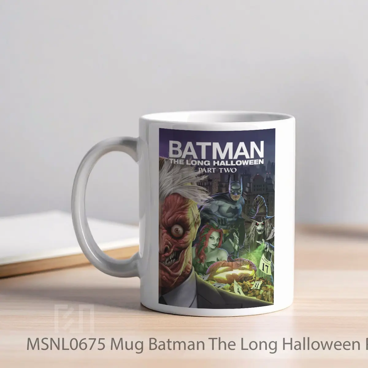 Mug Batman The Long Halloween Part Two Gelas Keramik Tema Film MSNL0675 - Tampak Kiri