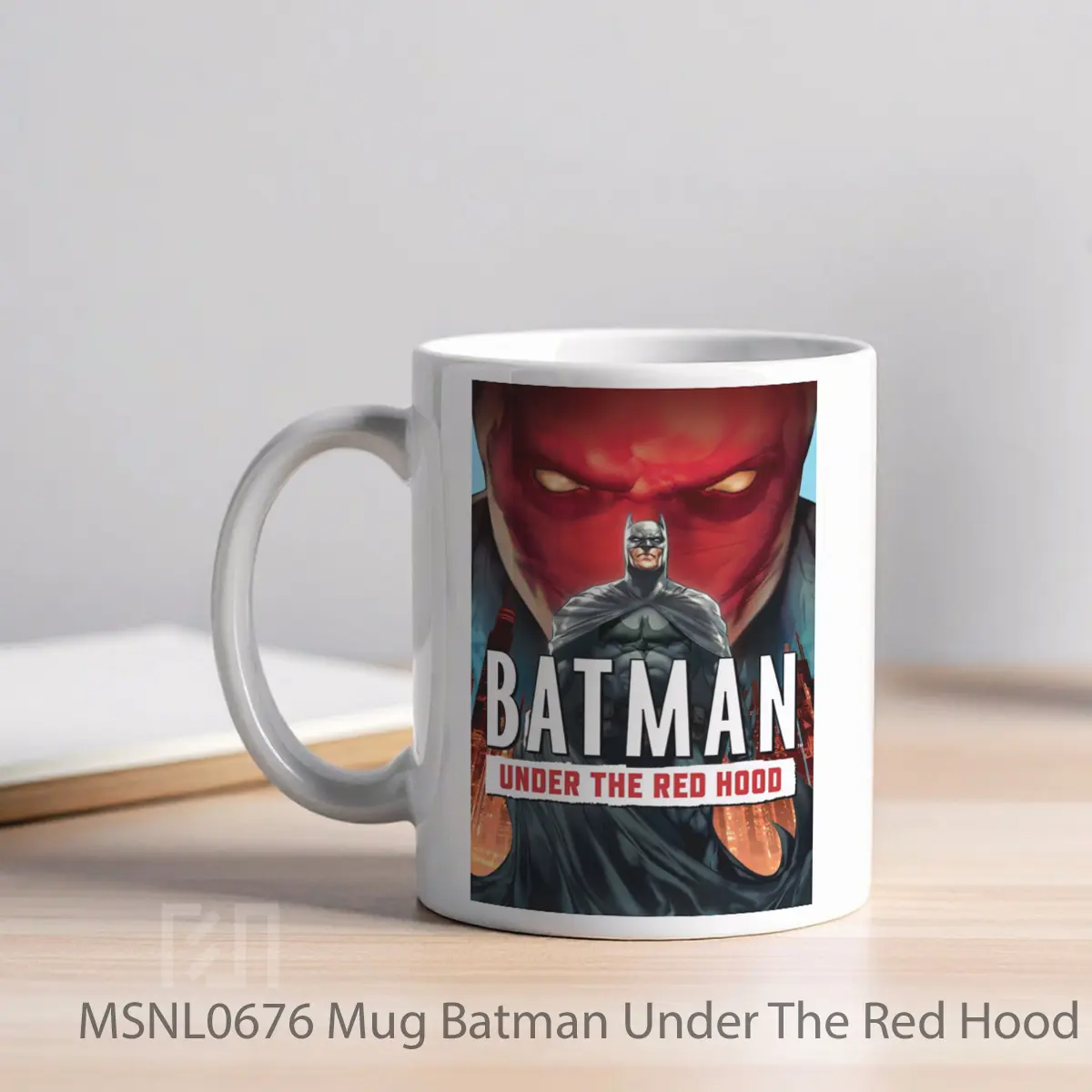 Mug Batman Under The Red Hood Gelas Keramik Tema Film MSNL0676 - Tampak Kiri