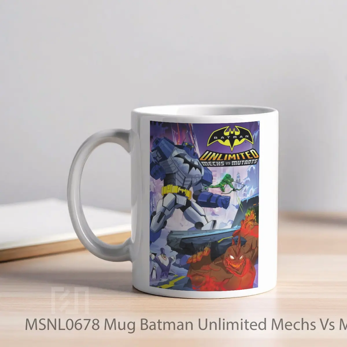 Mug Batman Unlimited Mechs Vs Mutants Gelas Keramik Tema Film MSNL0678 - Tampak Kiri