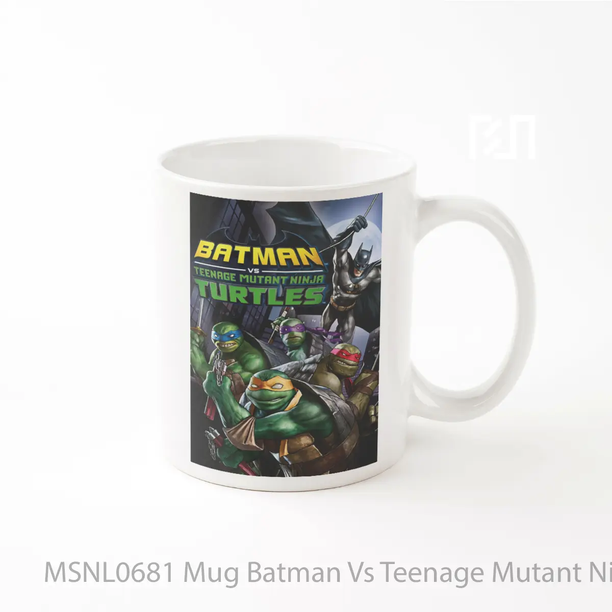 Mug Batman Vs Teenage Mutant Ninja Turtles Gelas Keramik Tema Film MSNL0681
