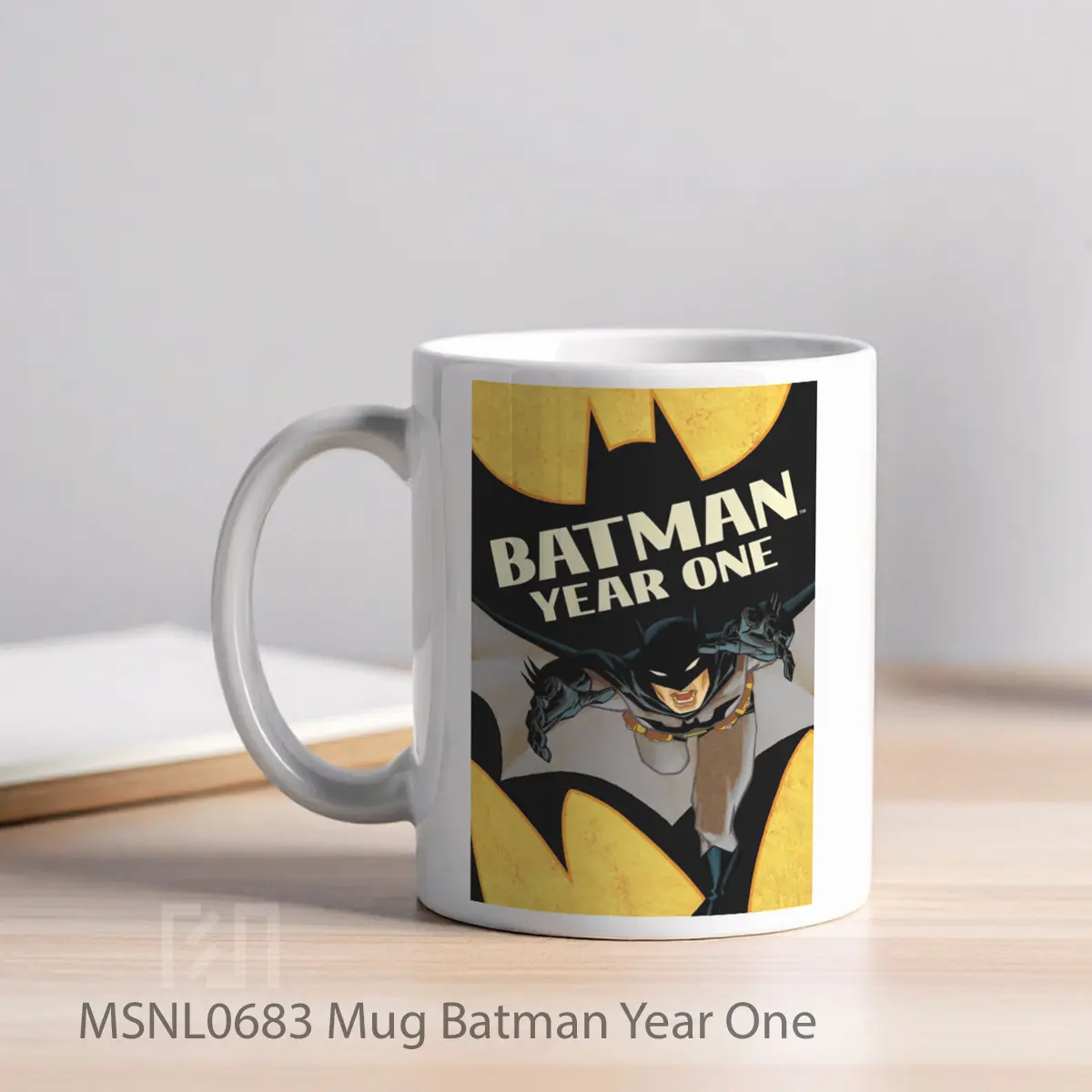 Mug Batman Year One Gelas Keramik Tema Film MSNL0683 - Tampak Kiri
