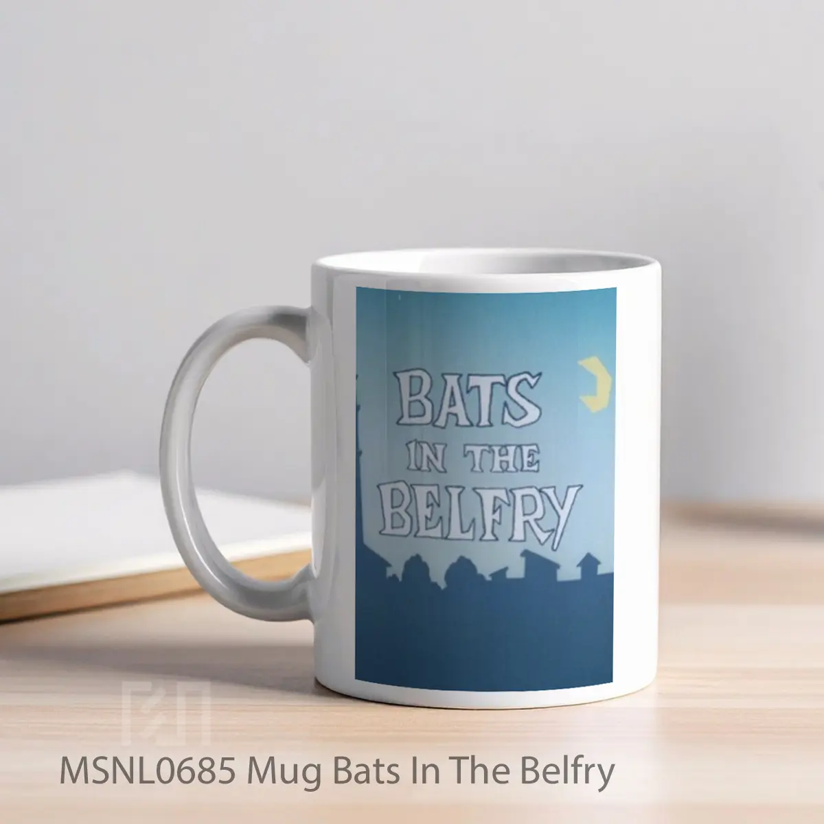 Mug Bats In The Belfry Gelas Keramik Tema Film MSNL0685 - Tampak Kiri