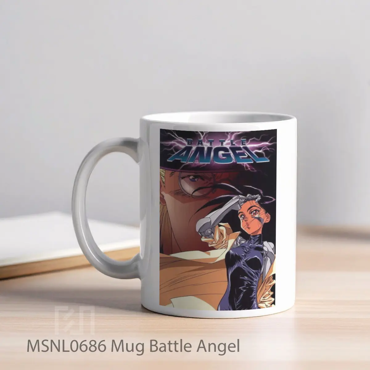 Mug Battle Angel Gelas Keramik Tema Film MSNL0686 - Tampak Kiri