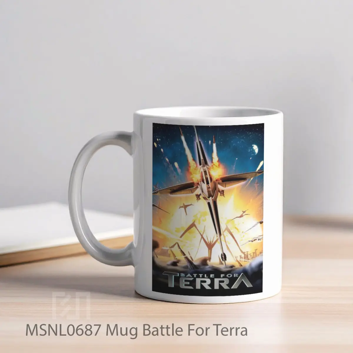 Mug Battle For Terra Gelas Keramik Tema Film MSNL0687 - Tampak Kiri