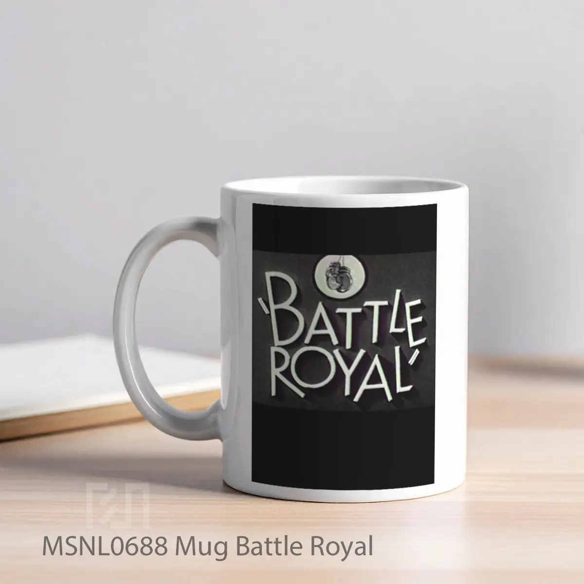Mug Battle Royal Gelas Keramik Tema Film MSNL0688 - Tampak Kiri