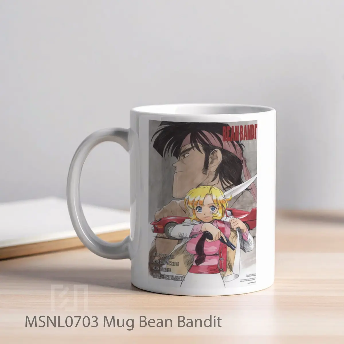 Mug Bean Bandit Gelas Keramik Tema Film MSNL0703 - Tampak Kiri
