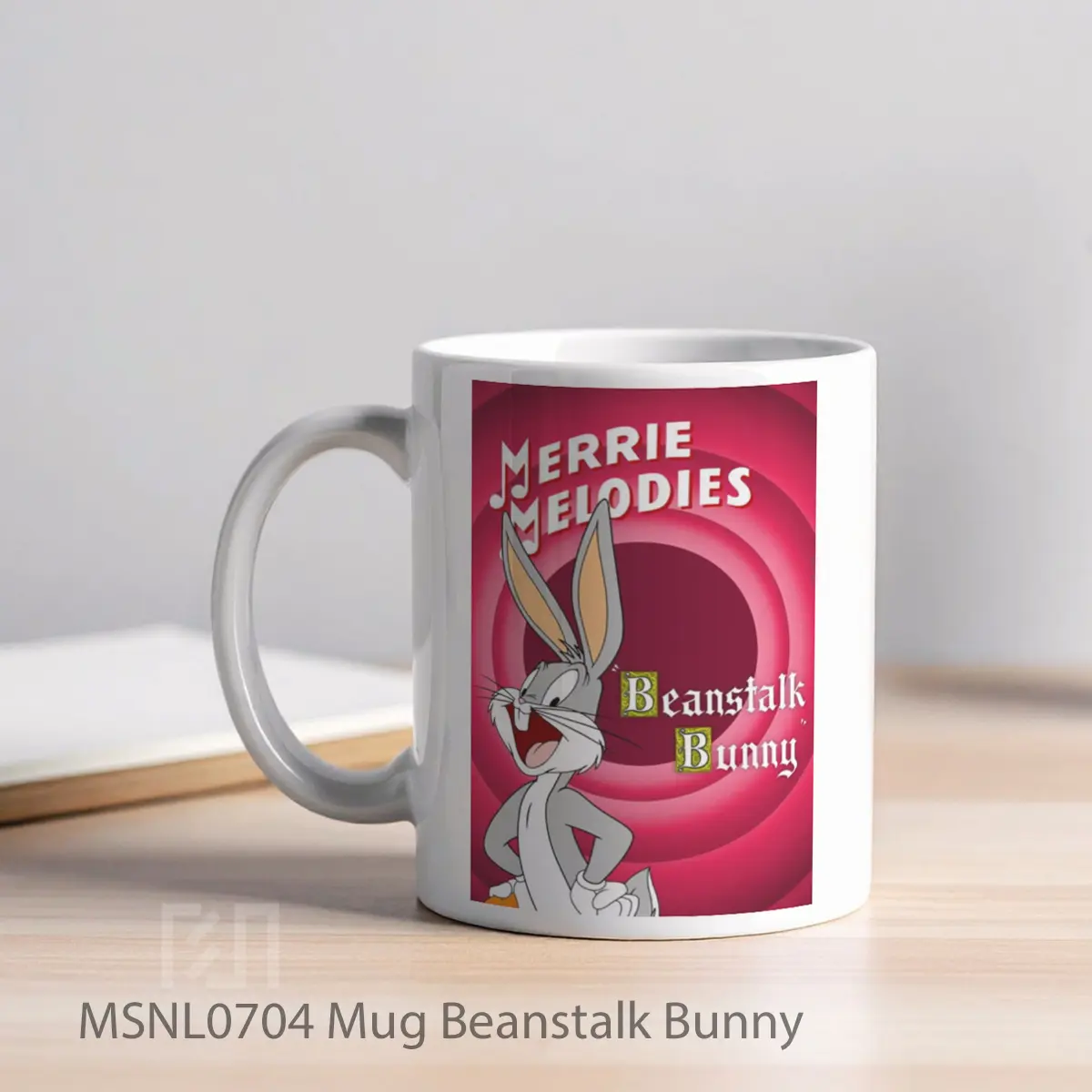 Mug Beanstalk Bunny Gelas Keramik Tema Film MSNL0704 - Tampak Kiri