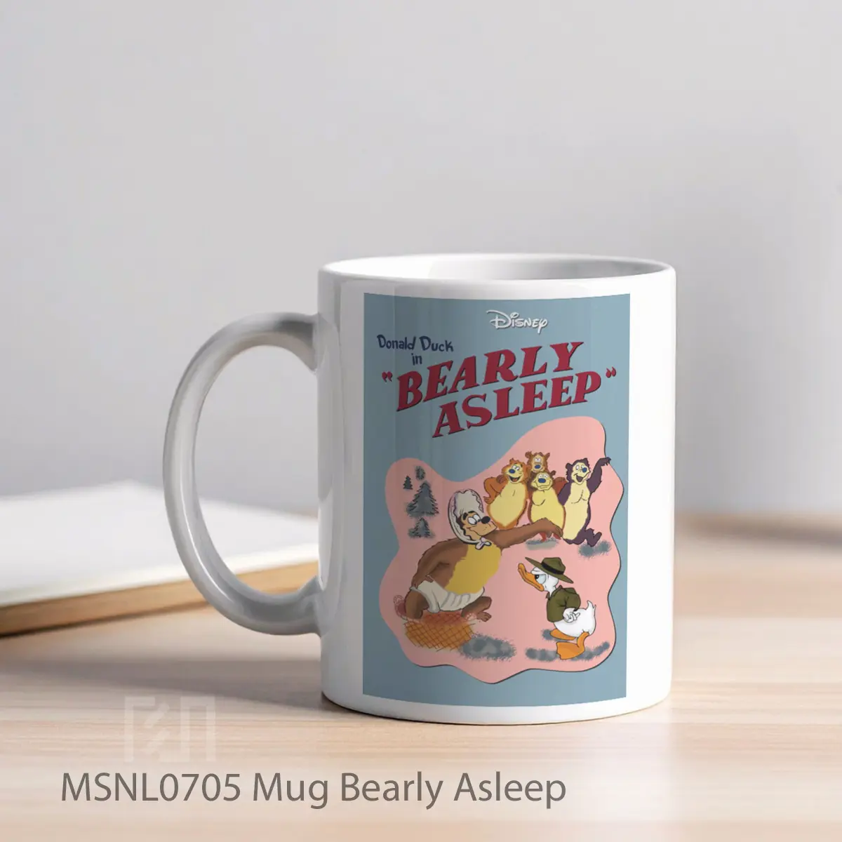 Mug Bearly Asleep Gelas Keramik Tema Film MSNL0705 - Tampak Kiri