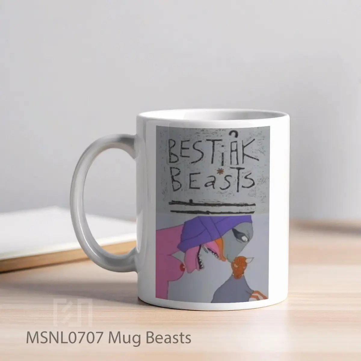 Mug Beasts Gelas Keramik Tema Film MSNL0707 - Tampak Kiri