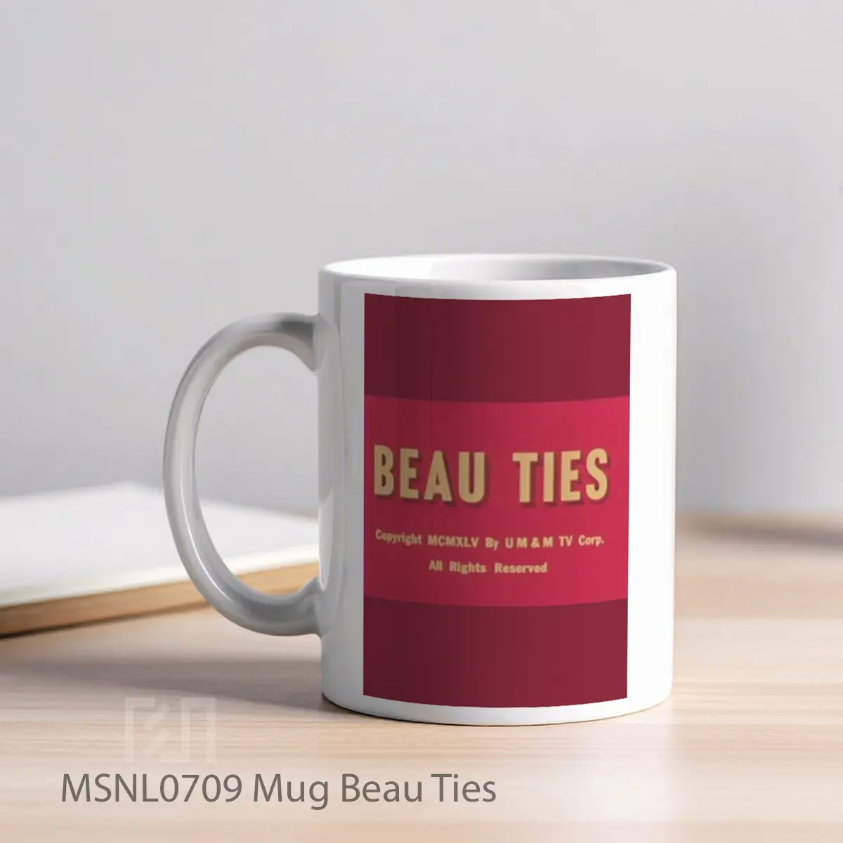Mug Beau Ties Gelas Keramik Tema Film MSNL0709 - Tampak Kiri