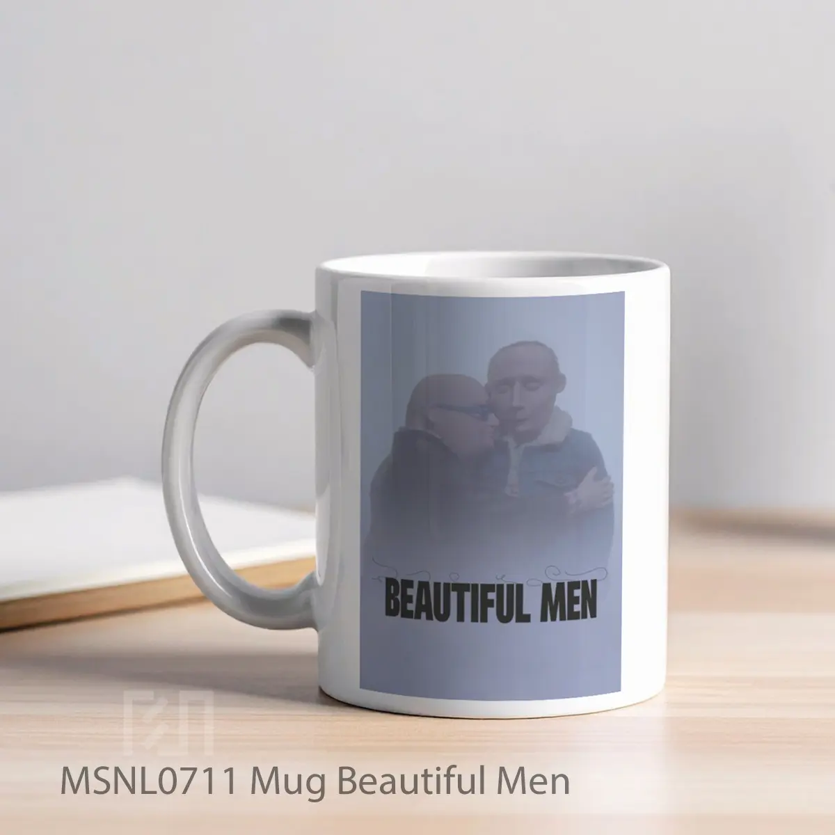 Mug Beautiful Men Gelas Keramik Tema Film MSNL0711 - Tampak Kiri