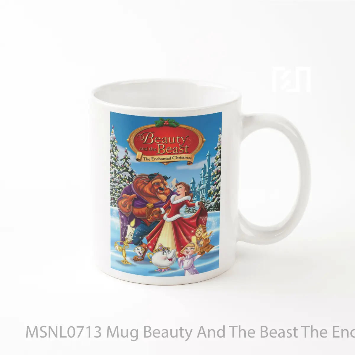 Mug Beauty And The Beast The Enchanted Christmas Gelas Keramik Tema Film MSNL0713