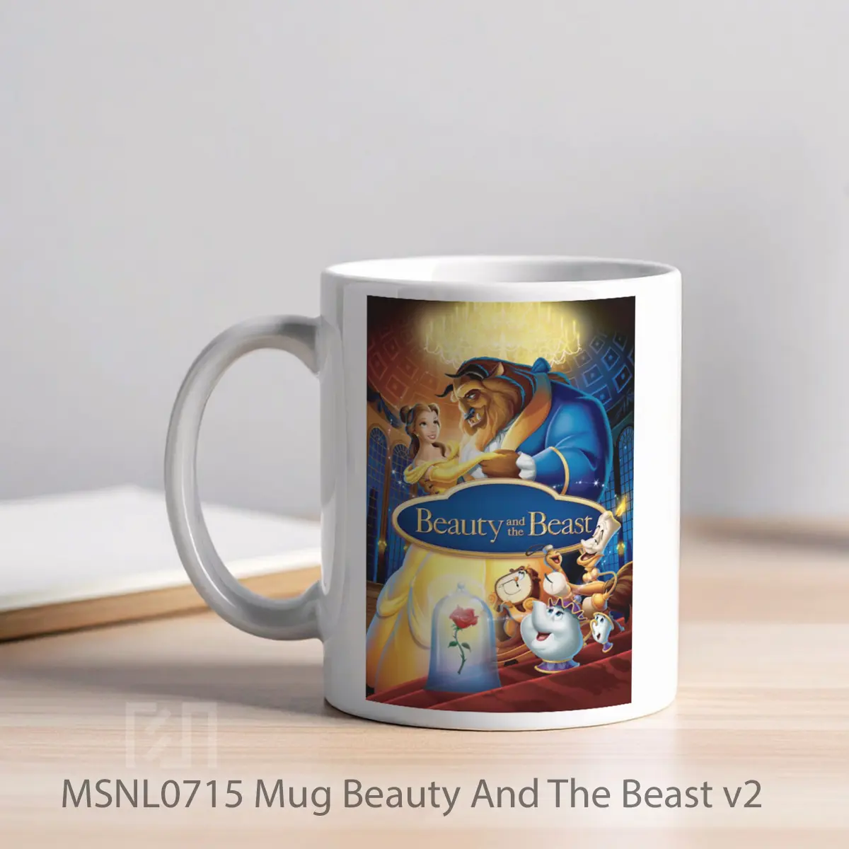Mug Beauty And The Beast V2 Gelas Keramik Tema Film MSNL0715 - Tampak Kiri