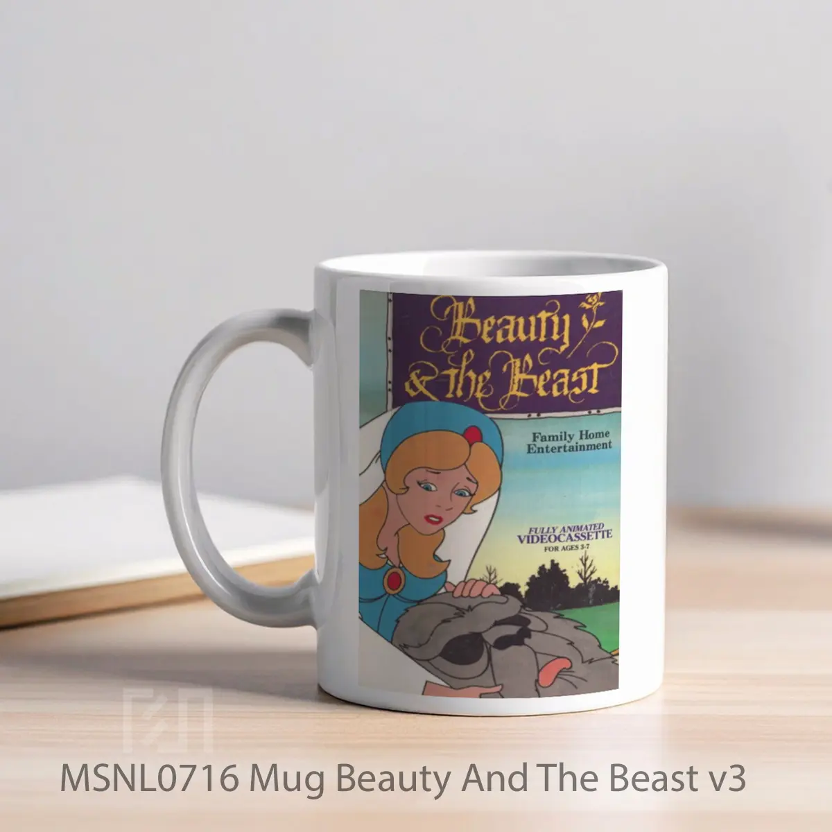 Mug Beauty And The Beast V3 Gelas Keramik Tema Film MSNL0716 - Tampak Kiri