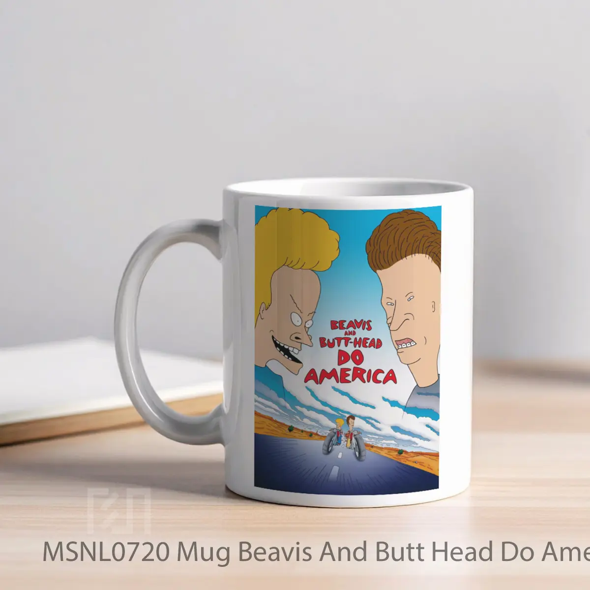 Mug Beavis And Butt Head Do America Gelas Keramik Tema Film MSNL0720 - Tampak Kiri