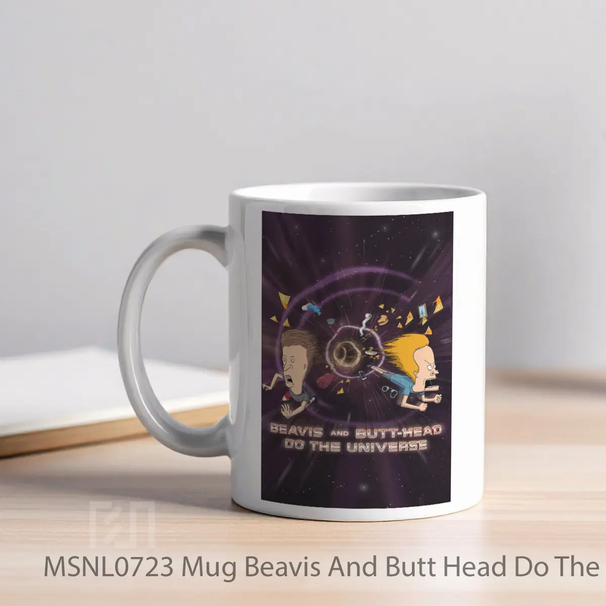 Mug Beavis And Butt Head Do The Universe Gelas Keramik Tema Film MSNL0723 - Tampak Kiri