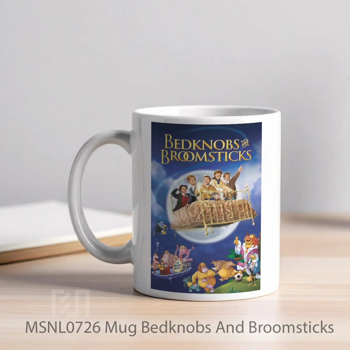 Mug Bedknobs And Broomsticks Gelas Keramik Tema Film MSNL0726 - Tampak Kiri