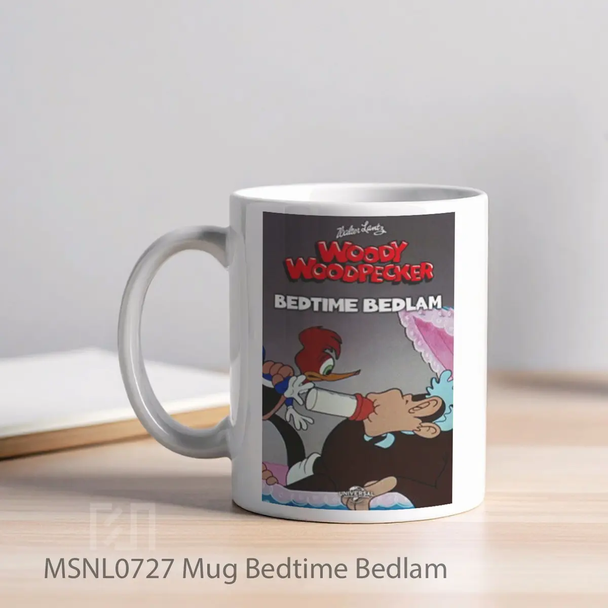 Mug Bedtime Bedlam Gelas Keramik Tema Film MSNL0727 - Tampak Kiri