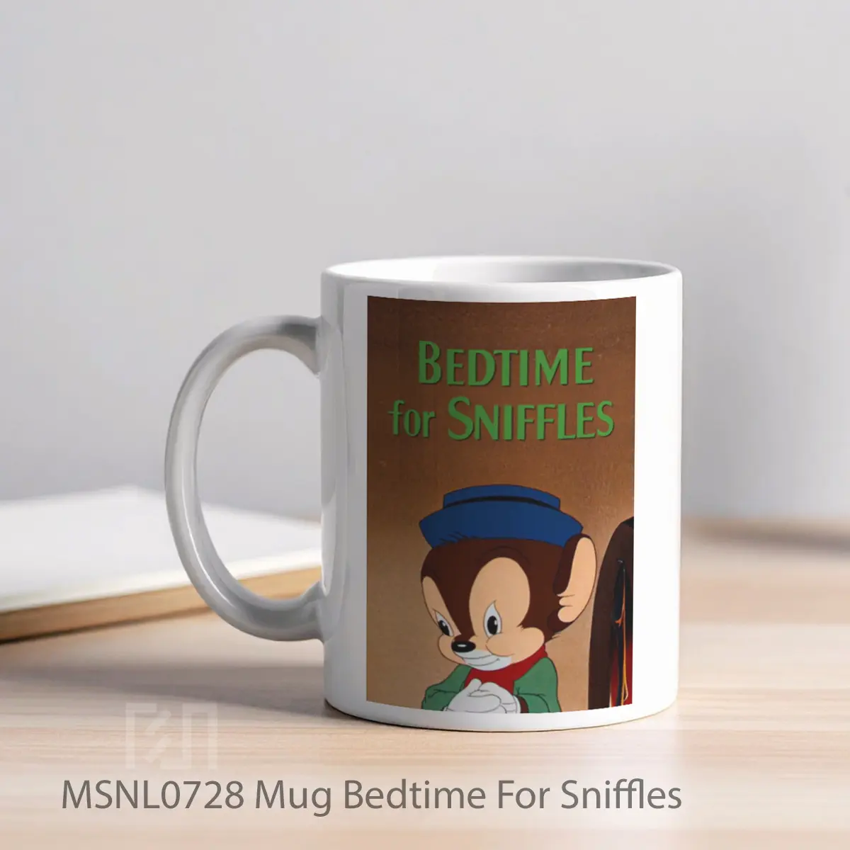 Mug Bedtime For Sniffles Gelas Keramik Tema Film MSNL0728 - Tampak Kiri