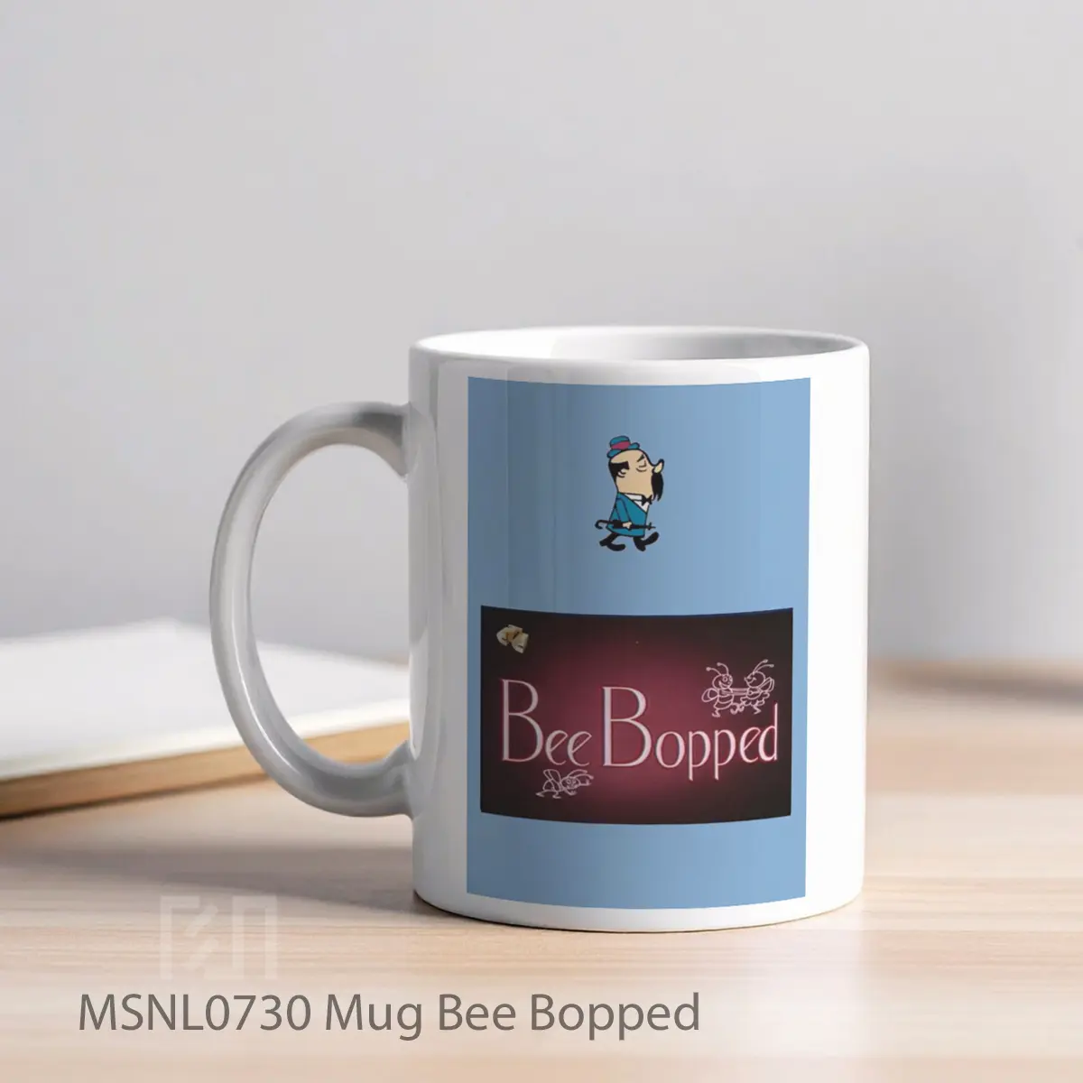 Mug Bee Bopped Gelas Keramik Tema Film MSNL0730 - Tampak Kiri