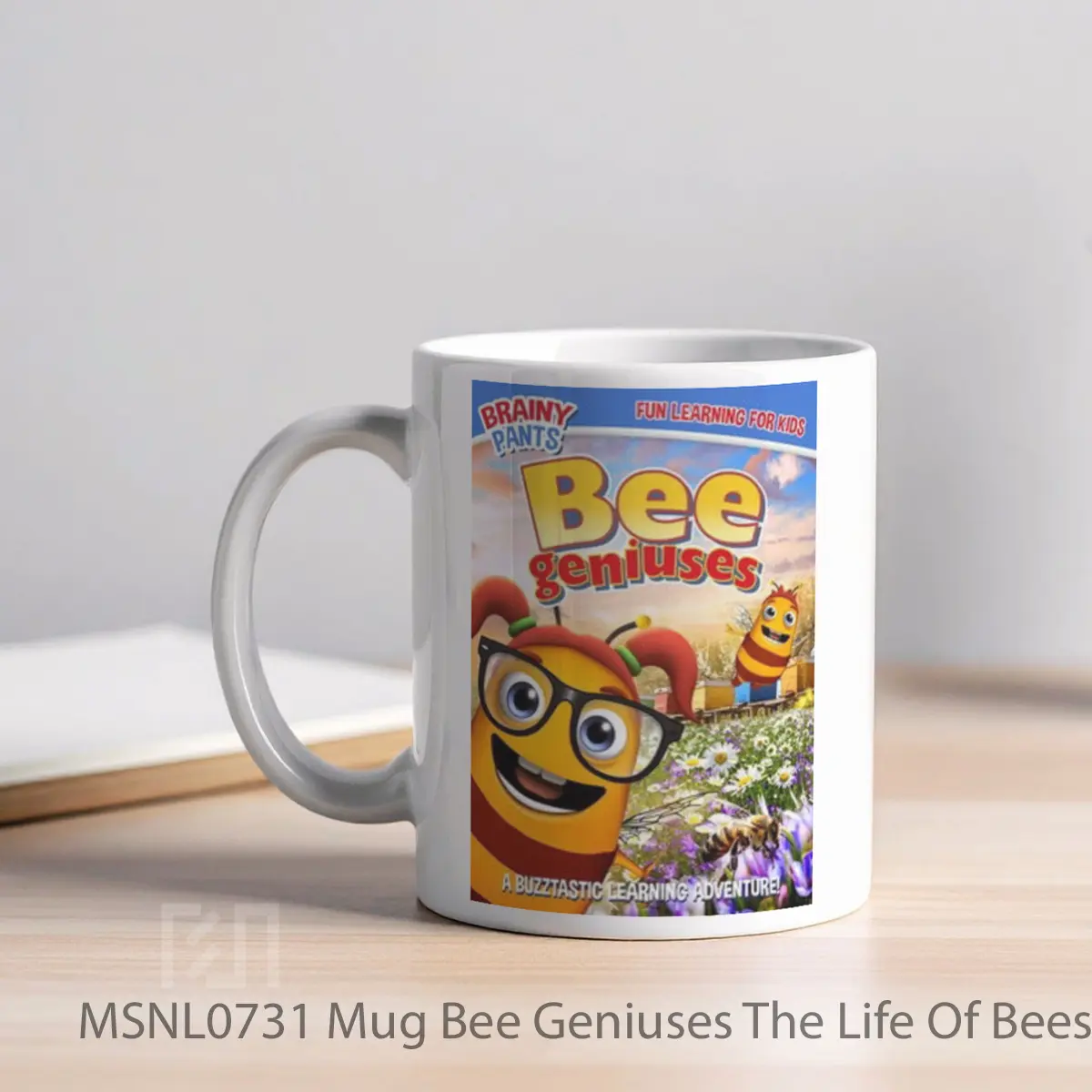 Mug Bee Geniuses The Life Of Bees Gelas Keramik Tema Film MSNL0731 - Tampak Kiri