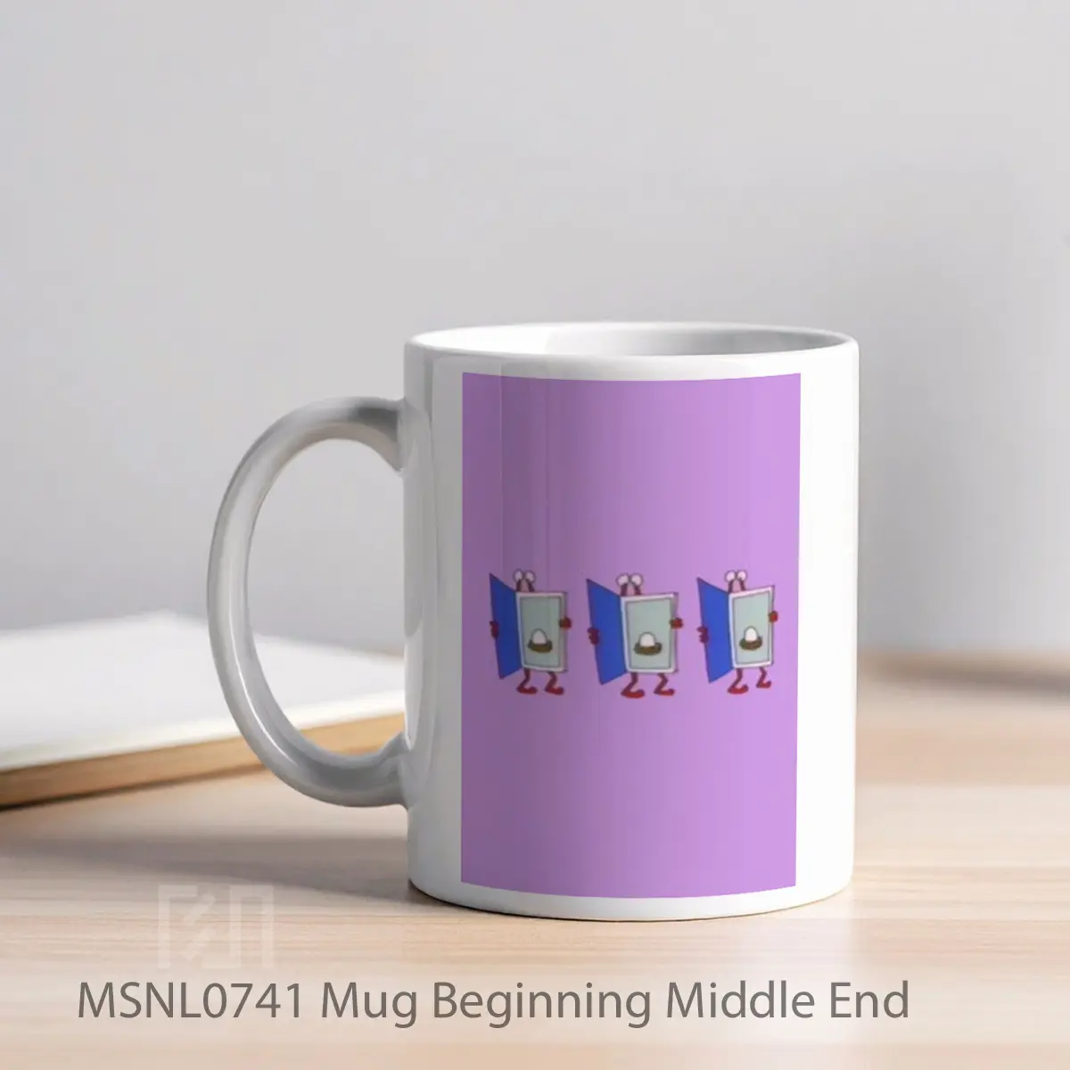 Mug Beginning Middle End Gelas Keramik Tema Film MSNL0741 - Tampak Kiri