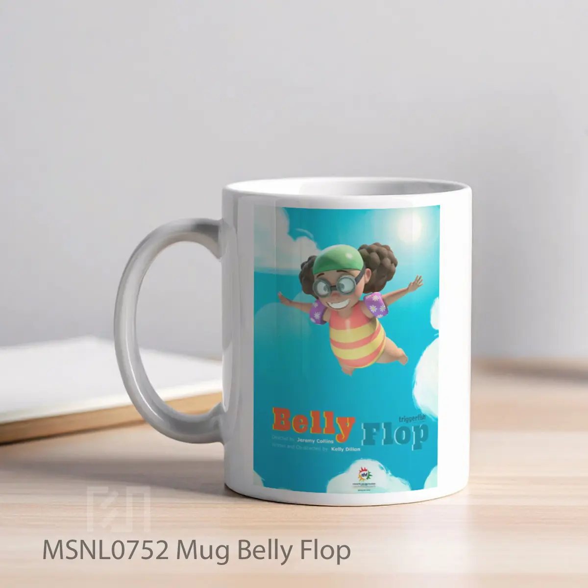 Mug Belly Flop Gelas Keramik Tema Film MSNL0752 - Tampak Kiri