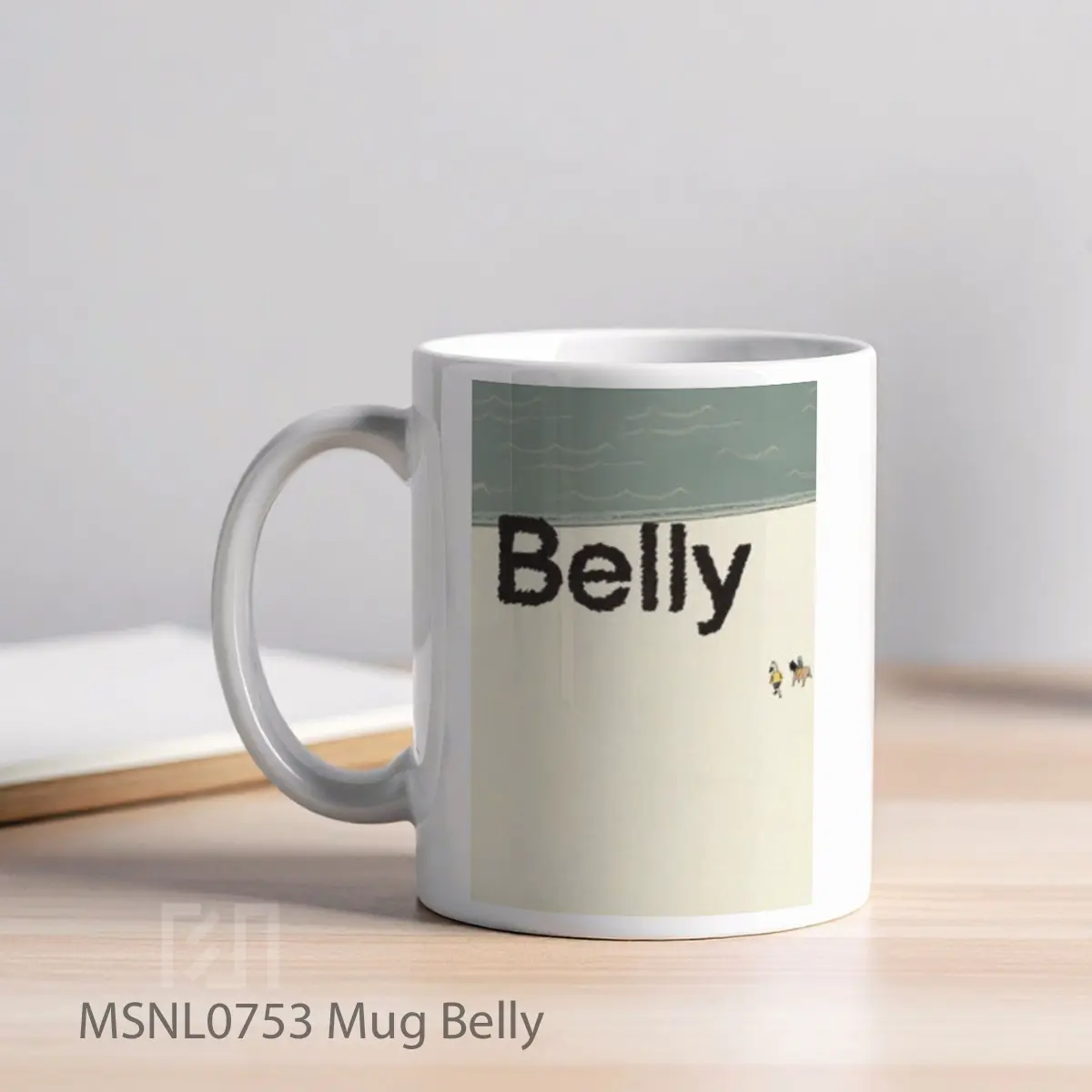 Mug Belly Gelas Keramik Tema Film MSNL0753 - Tampak Kiri