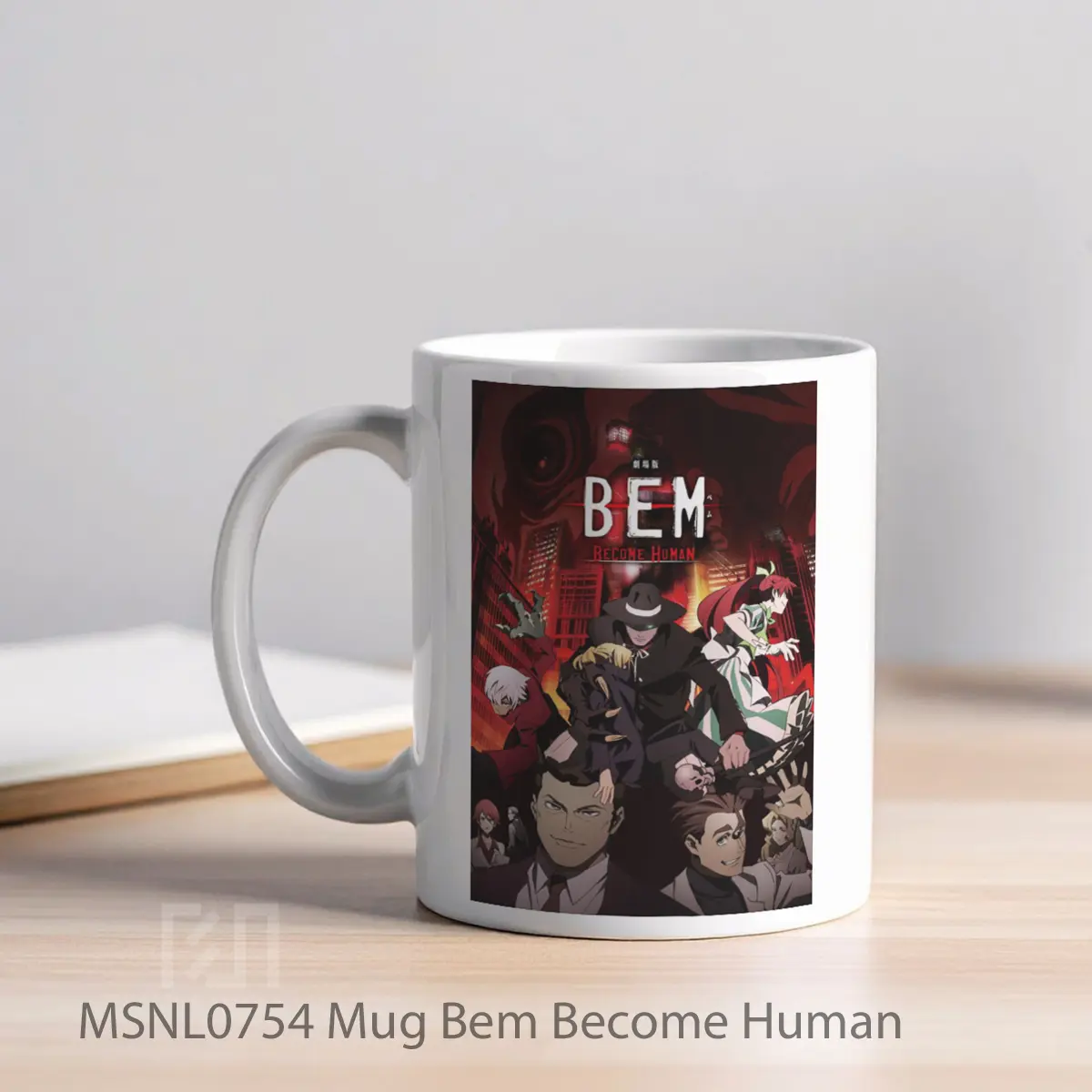 Mug Bem Become Human Gelas Keramik Tema Film MSNL0754 - Tampak Kiri