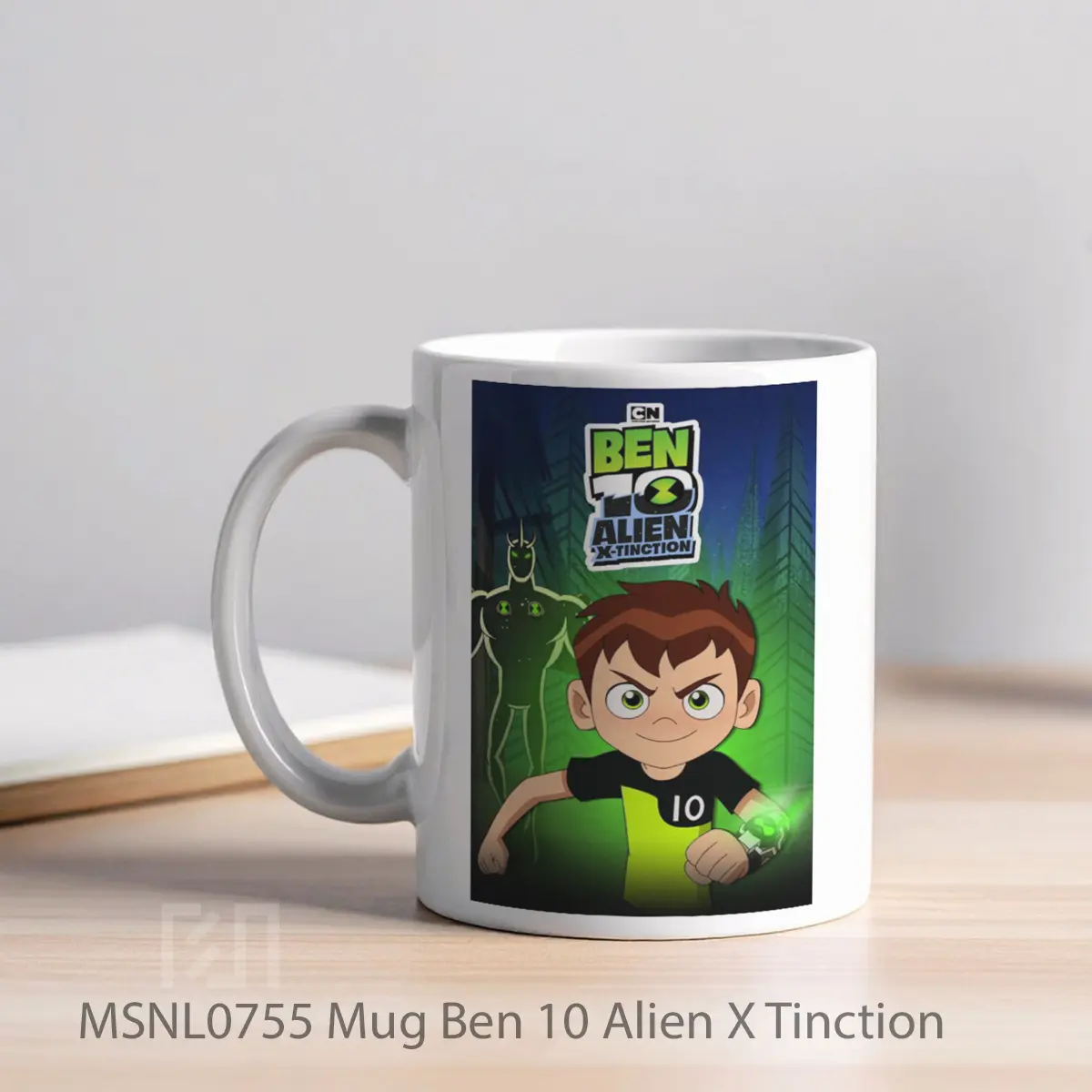 Mug Ben 10 Alien X Tinction Gelas Keramik Tema Film MSNL0755 - Tampak Kiri