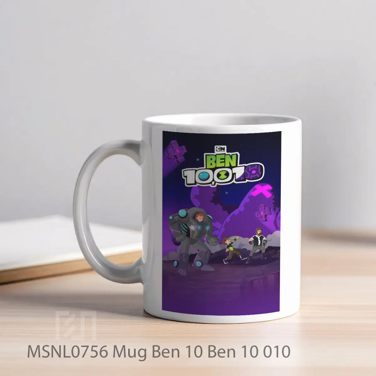 Mug Ben 10 Ben 10 010 Gelas Keramik Tema Film MSNL0756 - Tampak Kiri