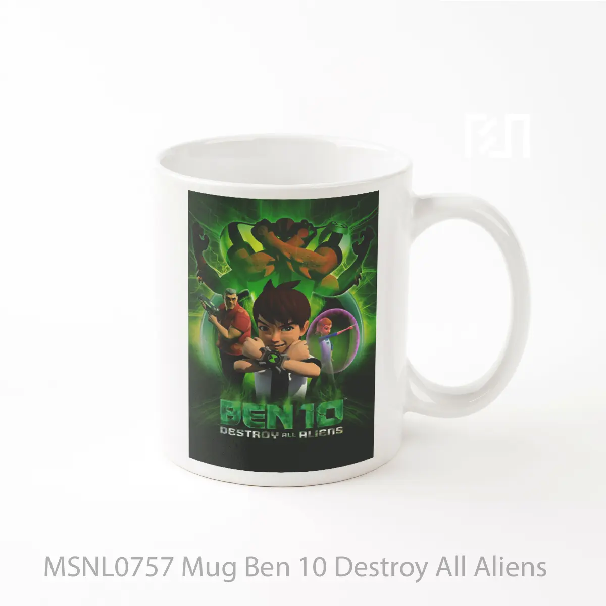 Mug Ben 10 Destroy All Aliens Gelas Keramik Tema Film MSNL0757