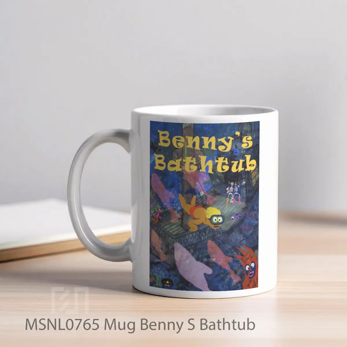 Mug Benny S Bathtub Gelas Keramik Tema Film MSNL0765 - Tampak Kiri