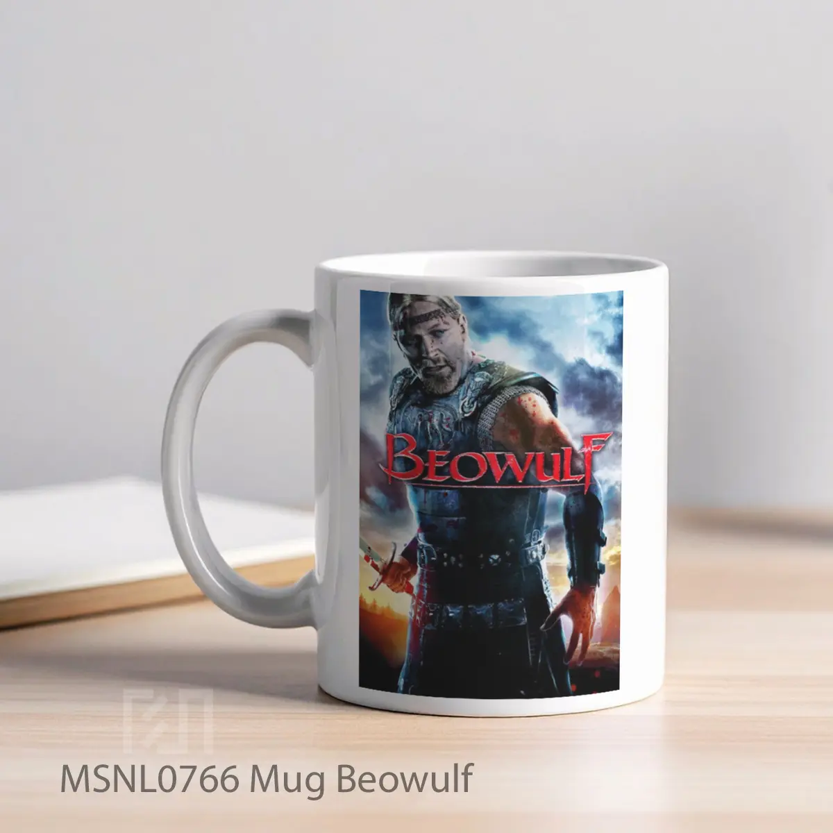 Mug Beowulf Gelas Keramik Tema Film MSNL0766 - Tampak Kiri