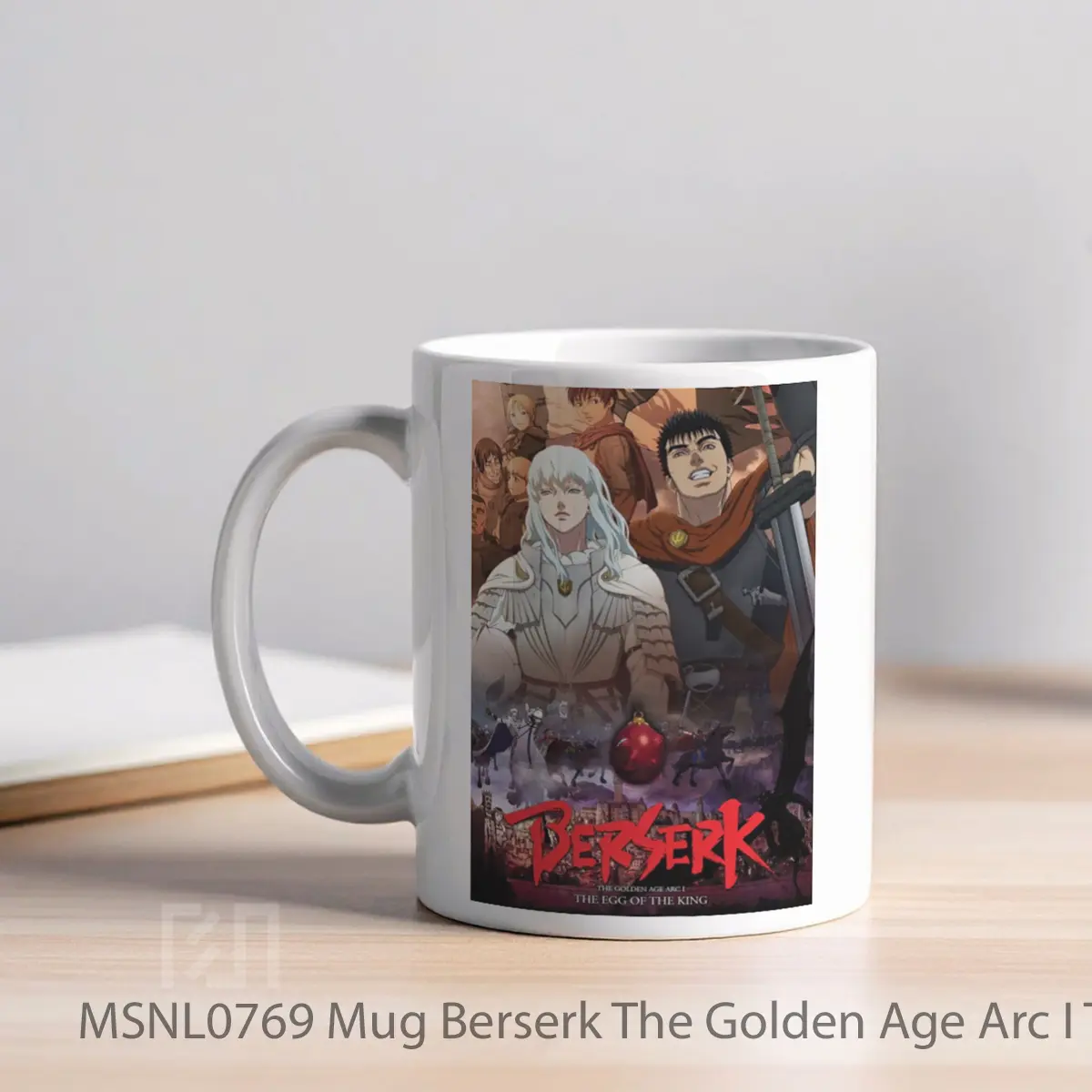Mug Berserk The Golden Age Arc I The Egg Of The King Gelas Keramik Tema Film MSNL0769 - Tampak Kiri