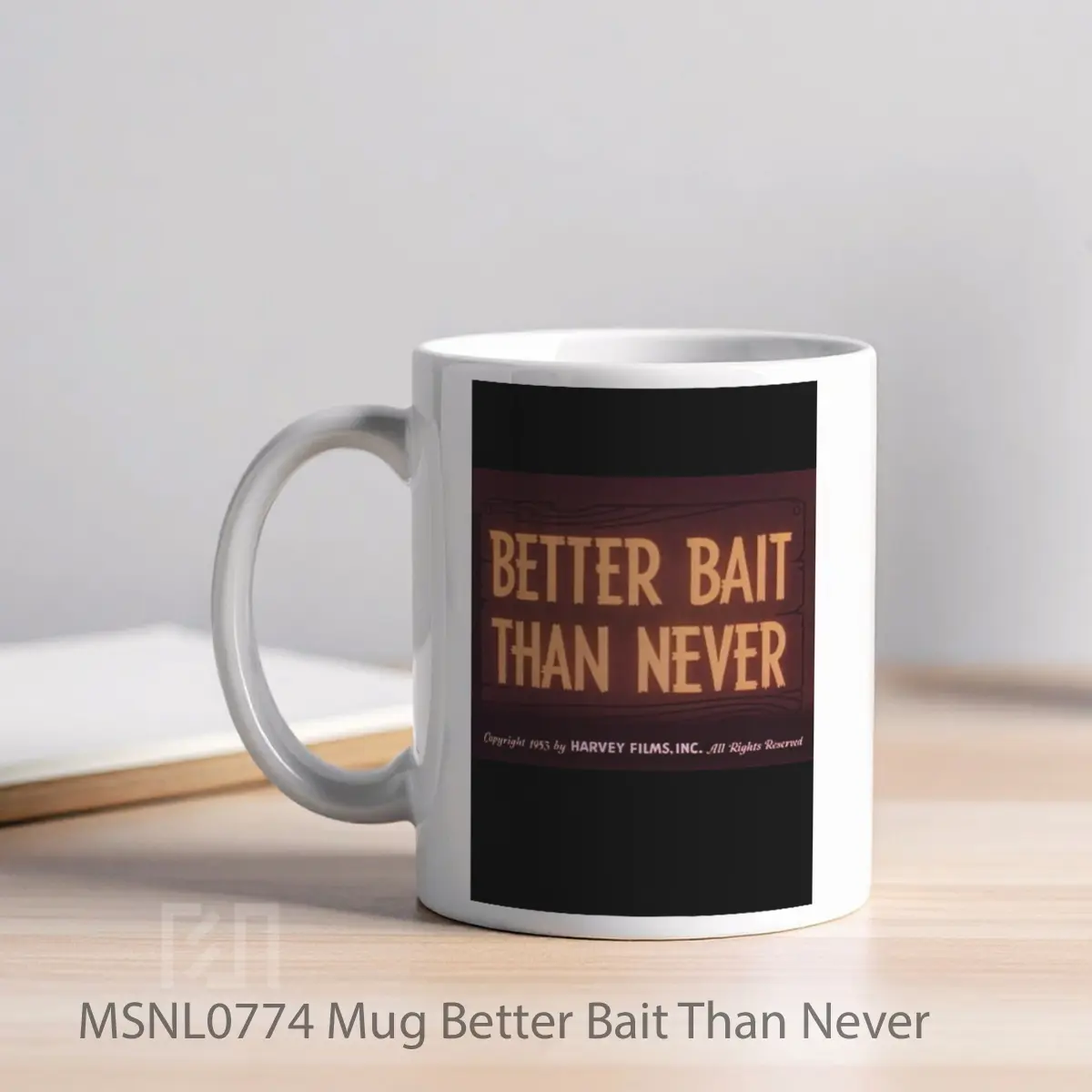Mug Better Bait Than Never Gelas Keramik Tema Film MSNL0774 - Tampak Kiri